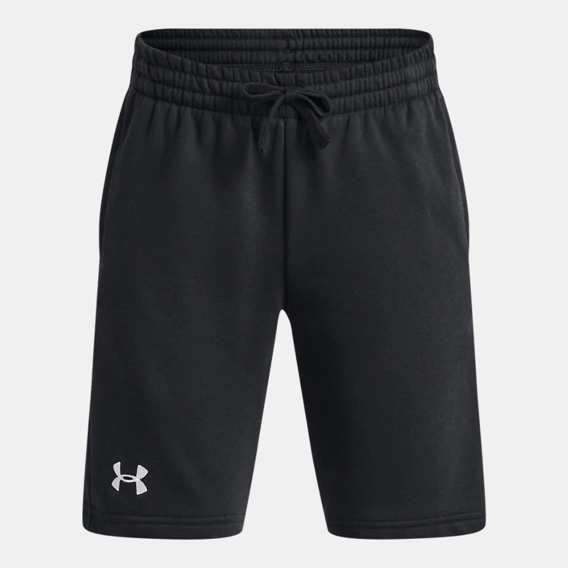 Rival Fleece Boys Shorts Black / White YLG (59 in)