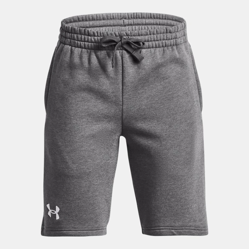 Rival Fleece Boys Shorts Castlerock Light Heather / White YLG (59 in) - Gray