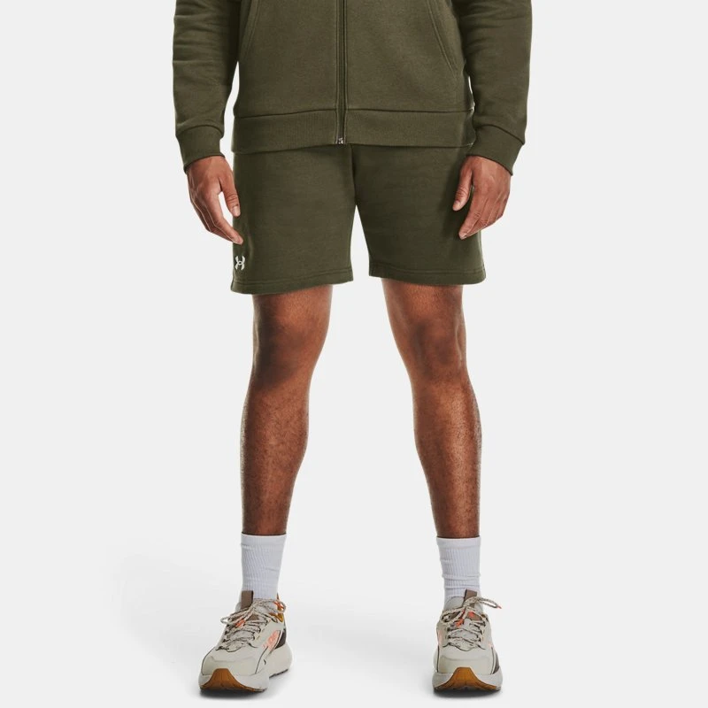 Rival Fleece Mens Shorts Marine OD Green / White