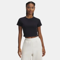 Rival Rib Womens Baby T hirt Black / White