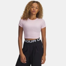 Rival Rib Womens Baby T hirt Prime Pink / White