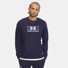 Rival Terry Logo Mens Crew Midnight Navy / Downpour Gray / White Blue Rival Terry Logo Mens Crew Midnight Navy / Downpour Gray / White Blue