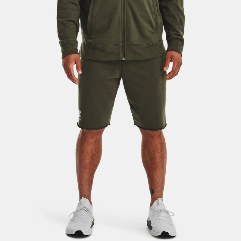 Rival Terry Mens Shorts Marine OD Green / Onyx White