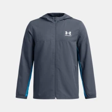 Rival Woven Boys Jacket Downpour Gray / Ether Blue / Black YLG (59 in)