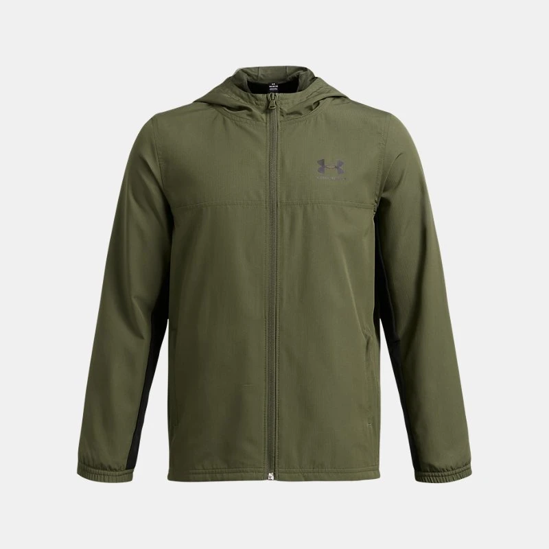 Rival Woven Boys Jacket Marine OD Green / Black / Black YLG (59 in)