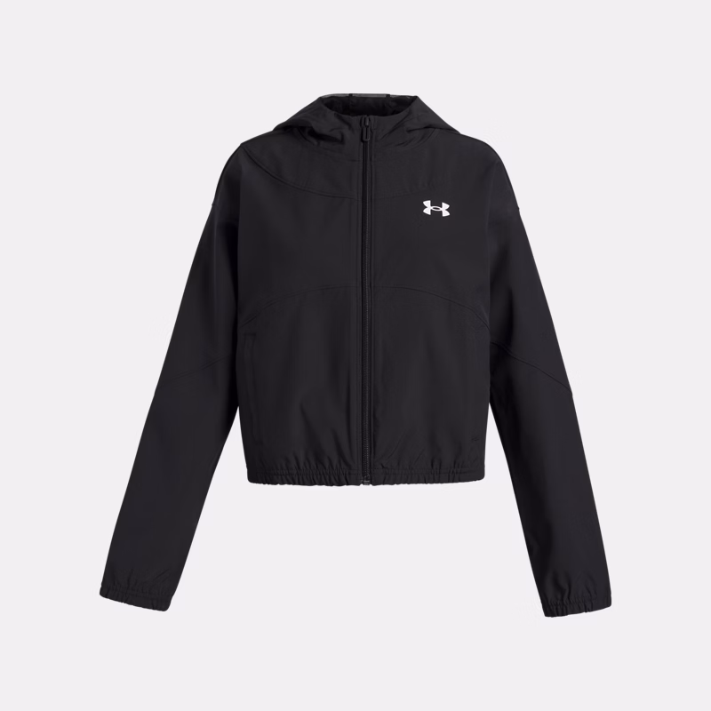 Rival Woven Girls Jacket Black / White YXL (63 - 67 in) - Black