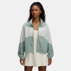 Rival Woven Womens Jacket Silica Green / Hydro Green / White Rival Woven Womens Jacket Silica Green / Hydro Green / White