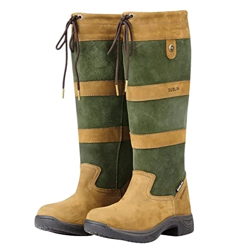 River Boots III, Dark Brown/Green, Adults 7