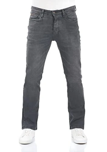 RIVFalko Men's Bootcut Denim Stretch Jeans Black Blue Grey 29W - 40W 30L - 36L, Grey Denim (G121), 40 W/30 L