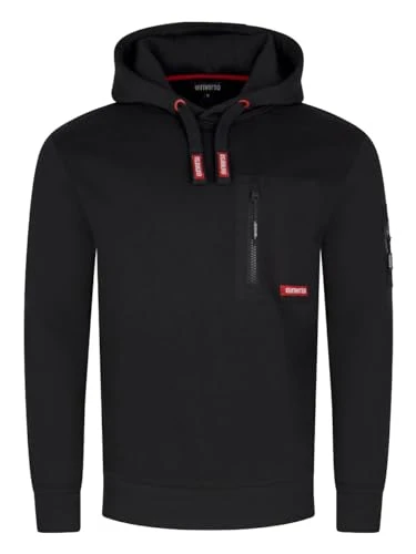 RIVLasse Men's Hoodie, Regular Fit, Hoodie with Pocket, Zip, Streetwear, Hoodie, Long Sleeve Sweatsh