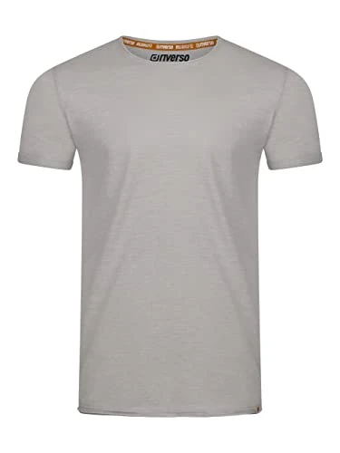 RIVLenny Men's Basic T-Shirt Crew Neck Tee Slim Fit Short Sleeve Plain Flame Yarn 100% Cotton Black White Grey Blue Green S M L XL XXL 3XL 4XL 5XL, Smoke Grey, M