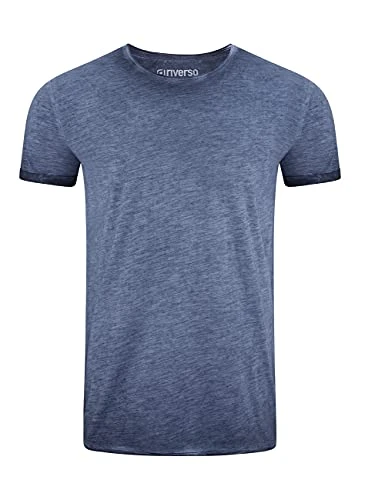 RIVMatteo Men's Basic T-Shirt Crew Neck Tee Regular Fit Short Sleeve Plain 100% Cotton Blue Green Rose Orange S M L XL XXL 3XL 4XL 5XL - Blue - Medium