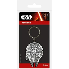 , RK38348C,  - Millennium Falcon Rubber Keychain, Multi-Color, 4.5 x 6cm