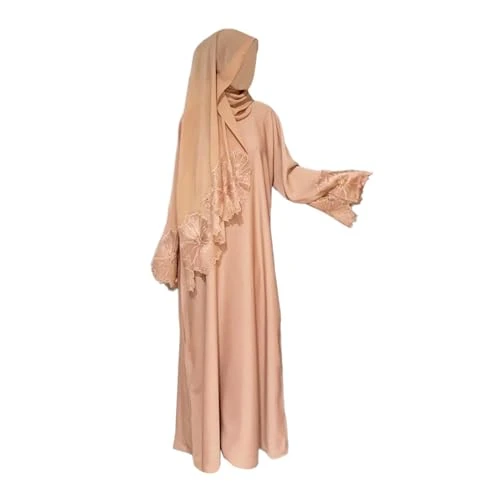 Robe for Women with Headscarf Kaftan Robe Prayer Robe for Holidays Events