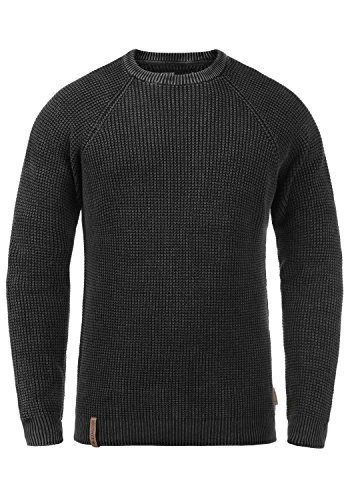 “Rockford” men’s pullover, knitted pullover, round neck - Black -