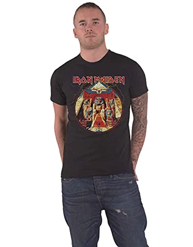 Rockoff Trade Men's  Powerslave Lightning Circle T-Shirt, Black, Medium