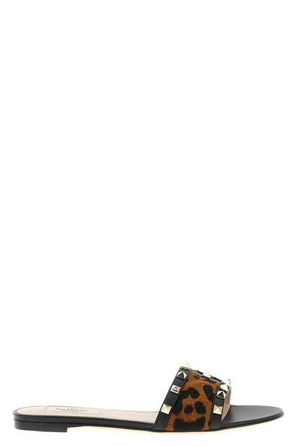 Rockstud slides - Brown