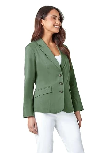 Roman Petite Premium Stretch Blazer for Women UK - Ladies Spring Everyday Summer Holiday Long Sleeve