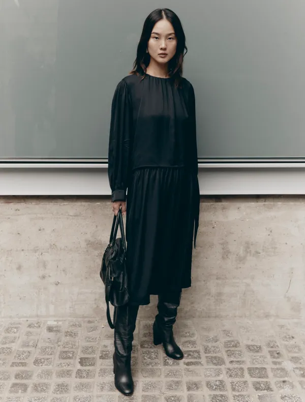 Romulus Dress in Obsidian