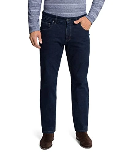 Ron Men's Jeans, Men's Trousers, Regular Fit, Raw/Unwashed Washed, Blue/Black 6377 6800, 38W - 30L, 