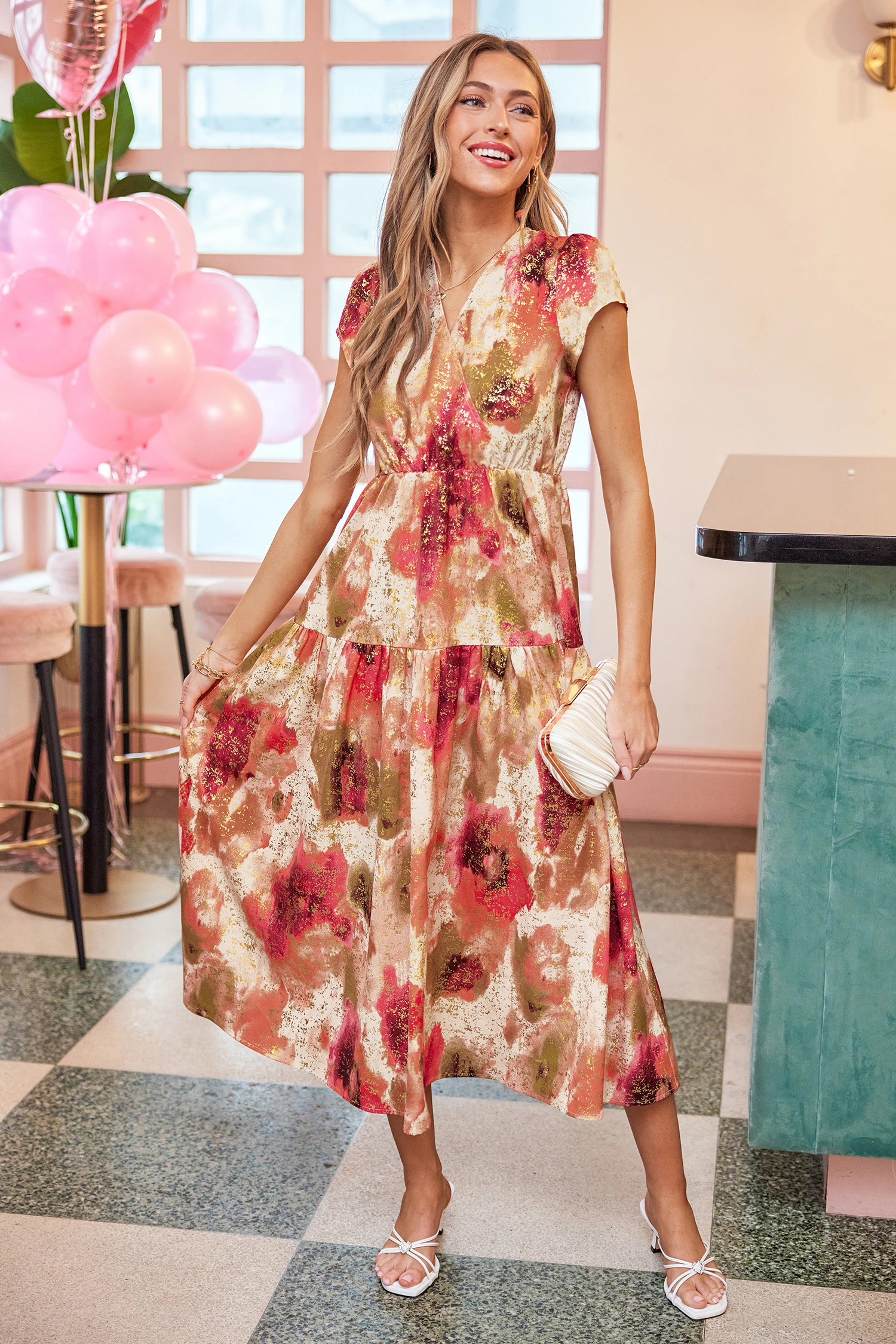 Rosanne Abstract Print Maxi Dress ulti