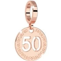 Rose Gold 50 Charm - Rose Gold