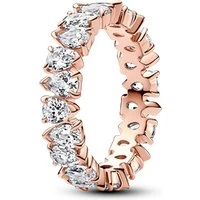 Rose-Gold Alternating Sparkling Band Ring - 56  Ring