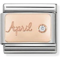 Rose Gold April Diamond Charm