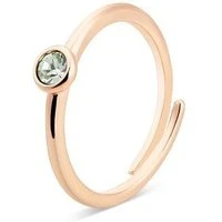 Rose Gold August Adjustable Ring