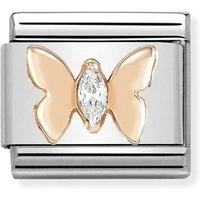 Rose Gold Butterfly Charm