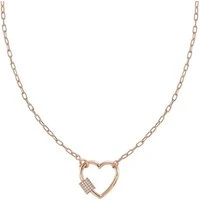 Rose Gold Charming Heart Necklace - 44cm