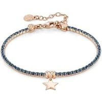 Rose Gold Chic Blue Crystal Star Bracelet