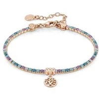 Rose Gold Chic Mixed Crystal Tree Of Life Bracelet