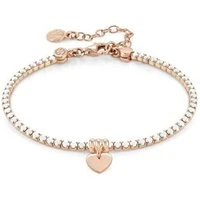 Rose Gold Chic Opal Crystal Heart Bracelet