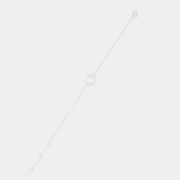 Rose Gold Circle Diamond Bracelet