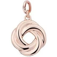 Rose Gold Circle Pendant Charm - Rose Gold