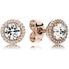 Rose Gold Classic Elegance Stud Earrings