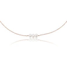 Rose Gold Cluster Pearl Choker