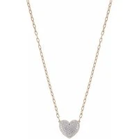 Rose Gold Crystal Heart Easychic Necklace - 44cm