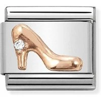 Rose Gold Crystal High Heel Charm