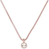 Rose Gold Crystal Necklace - 48cm