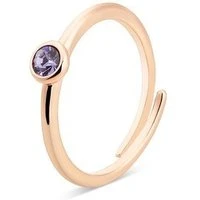 Rose Gold December Adjustable Ring