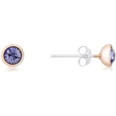 Rose Gold December Stud Earrings