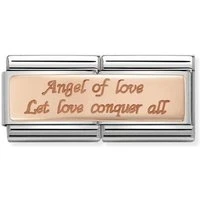 Rose Gold Double Angel of Love Charm