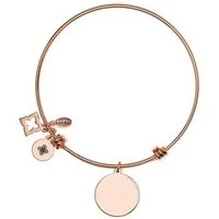 Rose Gold Engraving Bangle - Adjustable