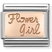 Rose Gold Flower Girl Charm - Stainless Steel