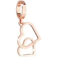 Rose Gold Forever Together Hearts Charm - Rose Gold