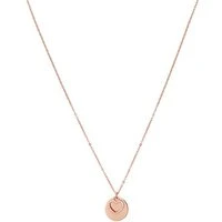 Rose Gold Heart Coin Necklace - Rose Gold