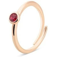 Rose Gold July Adjustable Ring