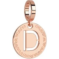 Rose Gold Letter Charm - D